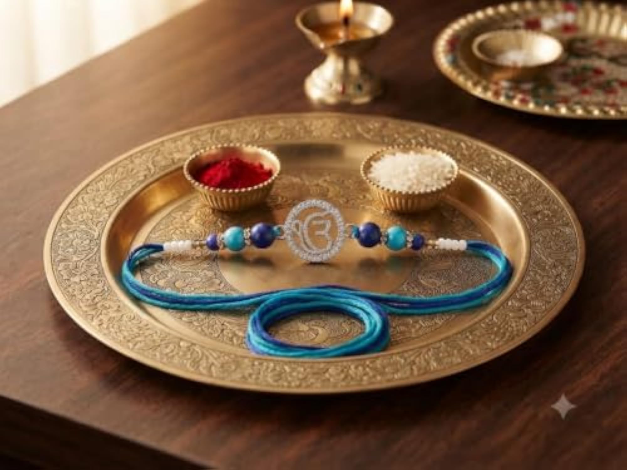 925 Sterling Silver Rakhi for Brother, Premium Handmade Gift
